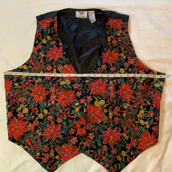 Nutcracker Christmas Vest Holiday Poinsettia Size 24 Colorful Festive.   H1 - Picture 7 of 7